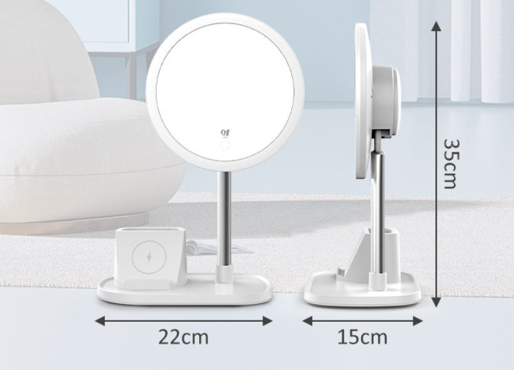 LED Makeup Mirror with Wireless Charging - Apex Goods Co