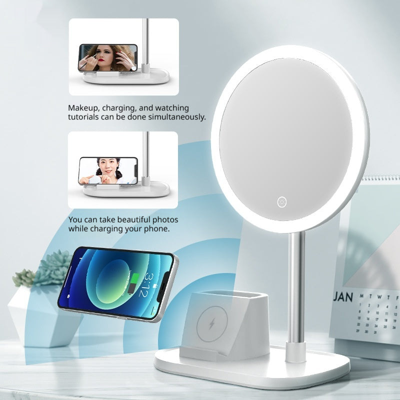 LED Makeup Mirror with Wireless Charging - Apex Goods Co