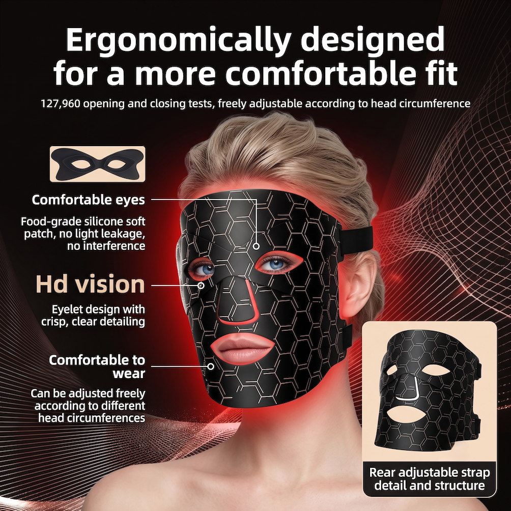 LED Phototherapy Beauty Mask with Infrared Light - Apex Goods Co