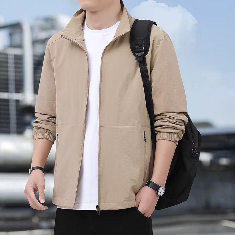 Men's Casual Loose Stand-Up Collar Jacket - Apex Goods Co