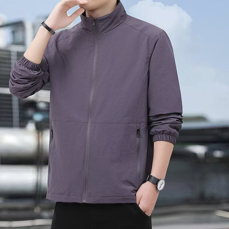 Men's Casual Loose Stand-Up Collar Jacket - Apex Goods Co
