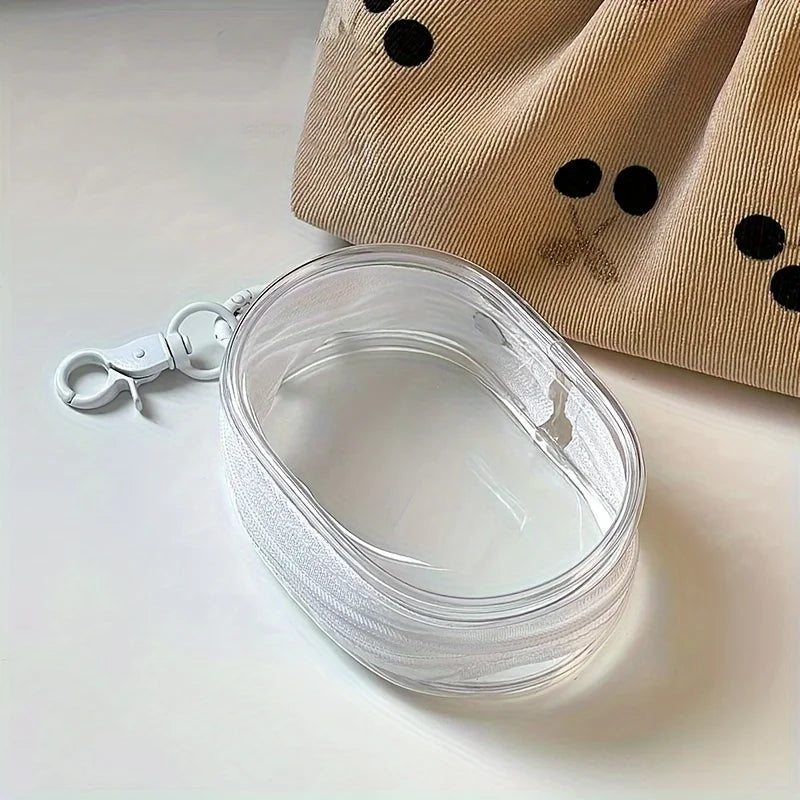 Portable Mini Clear Zipper Storage Bag with Keychain - Apex Goods Co