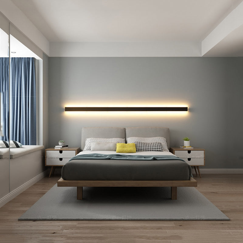 Minimalist Long LED Wall Lamp – Modern Linear Light - Apex Goods Co