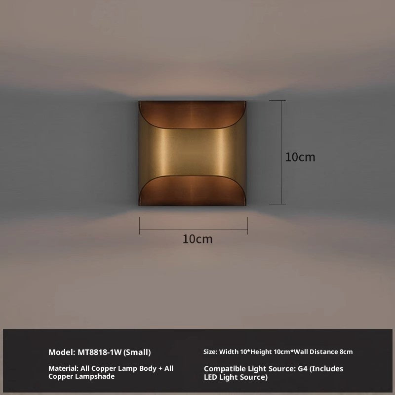 Modern Minimalist Copper Wall Lamp - Apex Goods Co