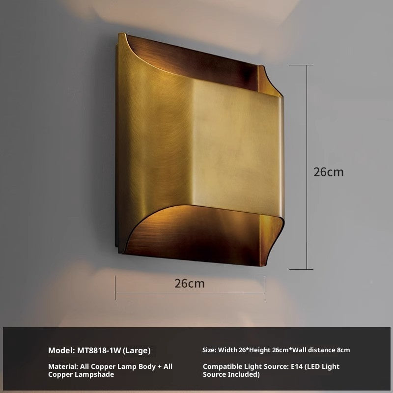 Modern Minimalist Copper Wall Lamp - Apex Goods Co