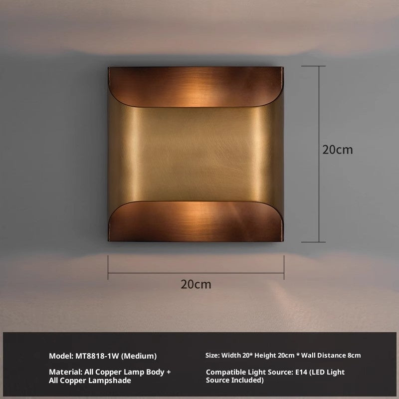 Modern Minimalist Copper Wall Lamp - Apex Goods Co