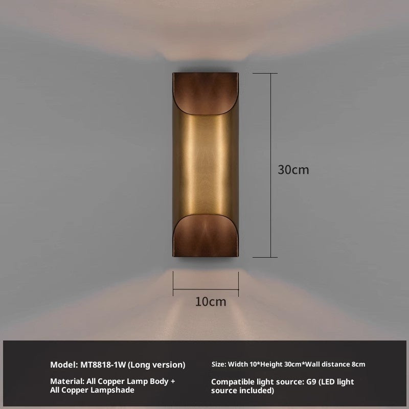 Modern Minimalist Copper Wall Lamp - Apex Goods Co