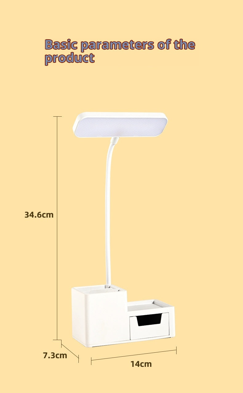 Pen Holder Desk Lamp with Phone Stand & Storage - Apex Goods Co