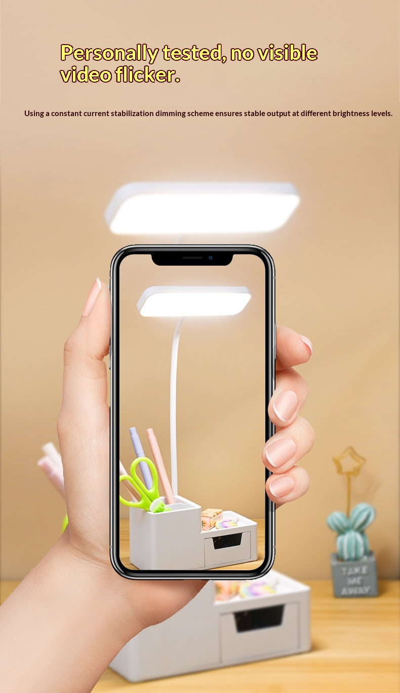 Pen Holder Desk Lamp with Phone Stand & Storage - Apex Goods Co