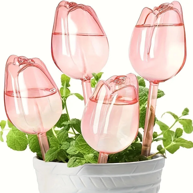 Pink Tulip Plant Watering Balls – Auto Drip - Apex Goods Co