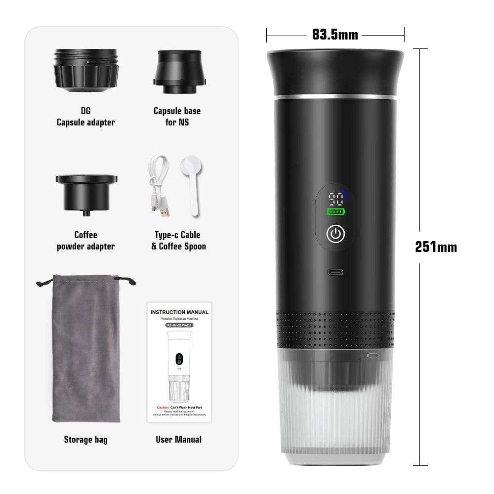 Portable Espresso Maker – Wireless 3-in-1 Coffee Machine - Apex Goods Co