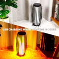 Solar Hanging Lantern with LED, Wrought Iron - Apex Goods Co