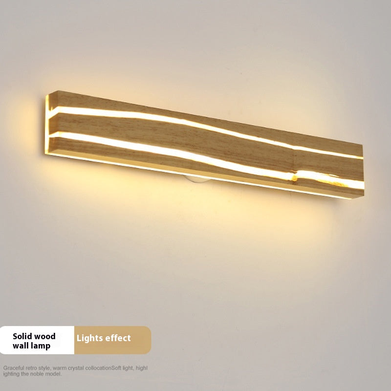 Solid Wood LED Wall Lamp with Crack Design - Apex Goods Co