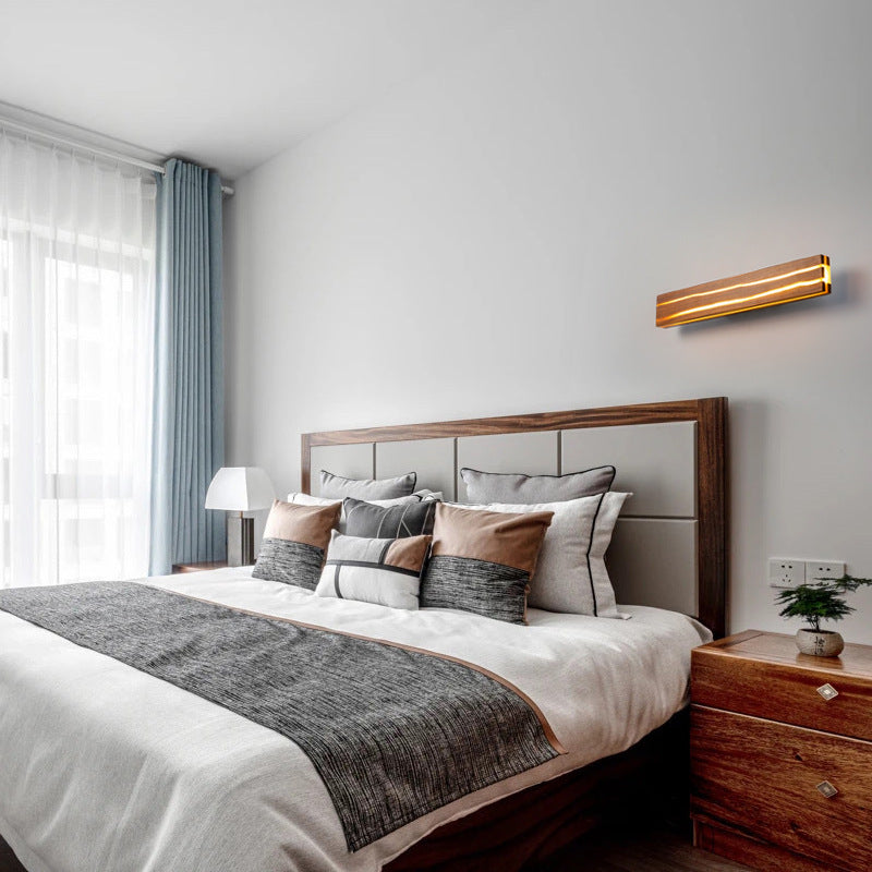 Solid Wood LED Wall Lamp with Crack Design - Apex Goods Co