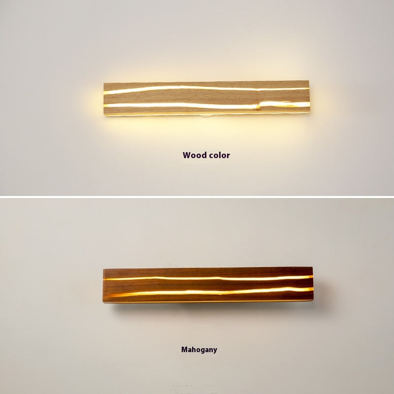 Solid Wood LED Wall Lamp with Crack Design - Apex Goods Co