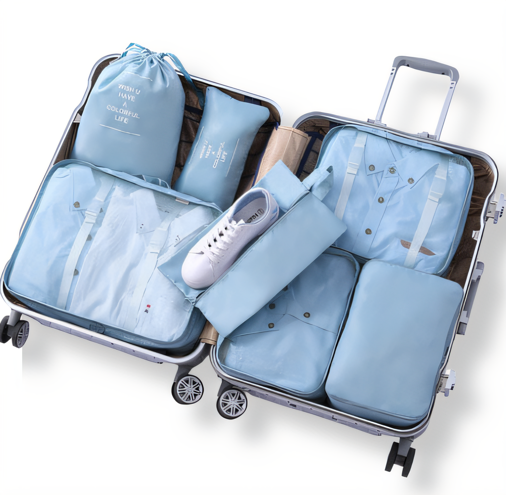 Travel Luggage Storage Bag – Dark Blue Packing Organizer - Apex Goods Co