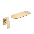 Brushed Gold Wall Mount Bathtub Faucet Modern - Apex Goods Co