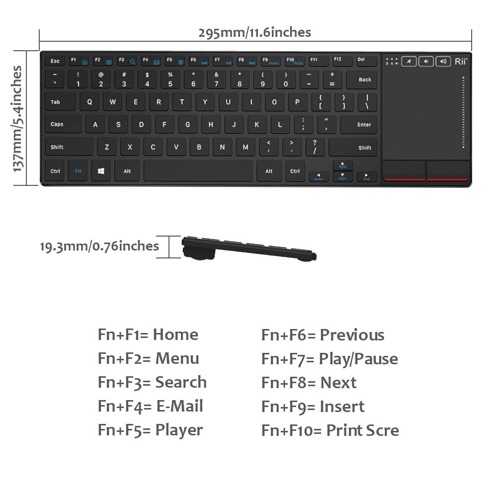 Wireless Multimedia Keyboard 2.4GHz - Apex Goods Co