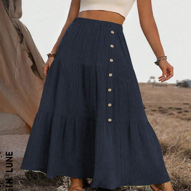 Elegant Casual Women's Long Tiered Skirt - Apex Goods Co