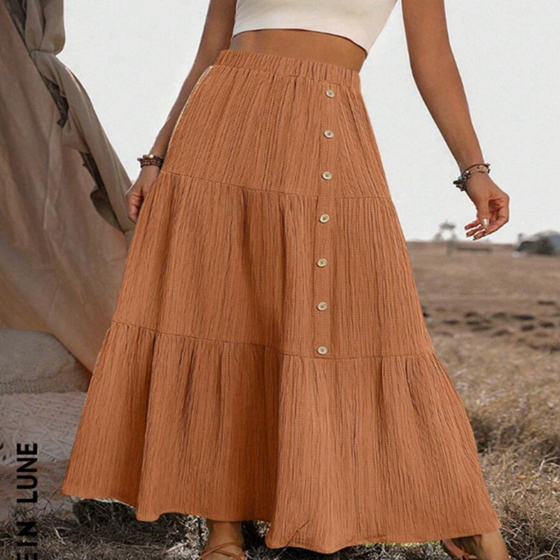 Elegant Casual Women's Long Tiered Skirt - Apex Goods Co