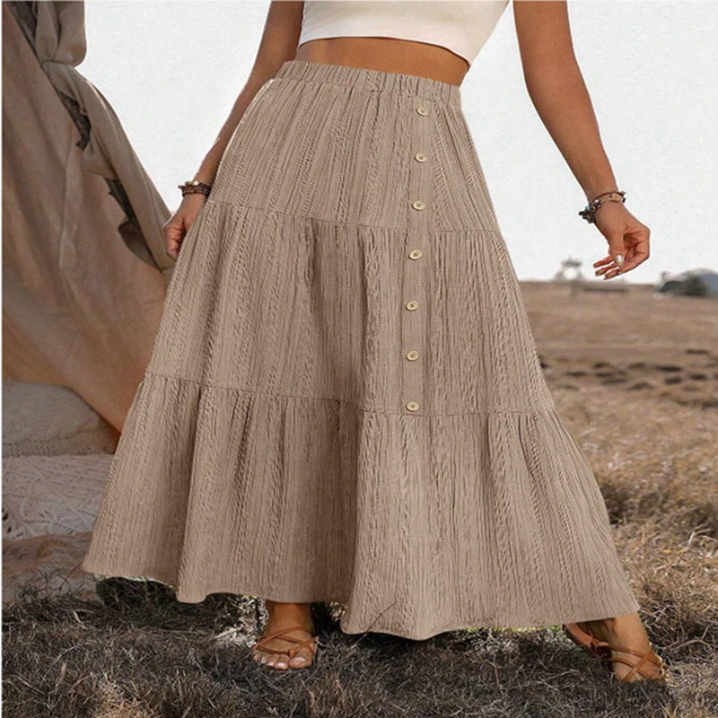 Elegant Casual Women's Long Tiered Skirt - Apex Goods Co
