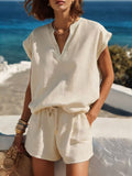 Casual Resort-Style Top & Shorts Set