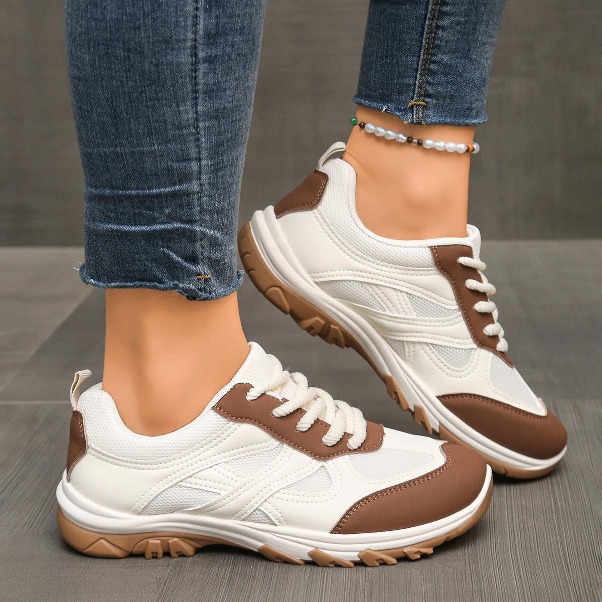 Retro Color-Block Casual Shoes for Women