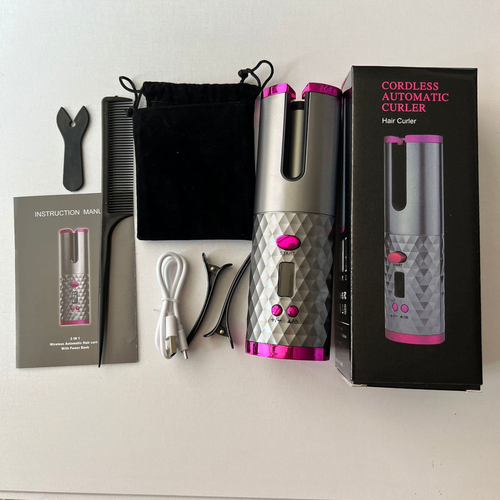 Automatic Rotating Hair Curler with LCD Display