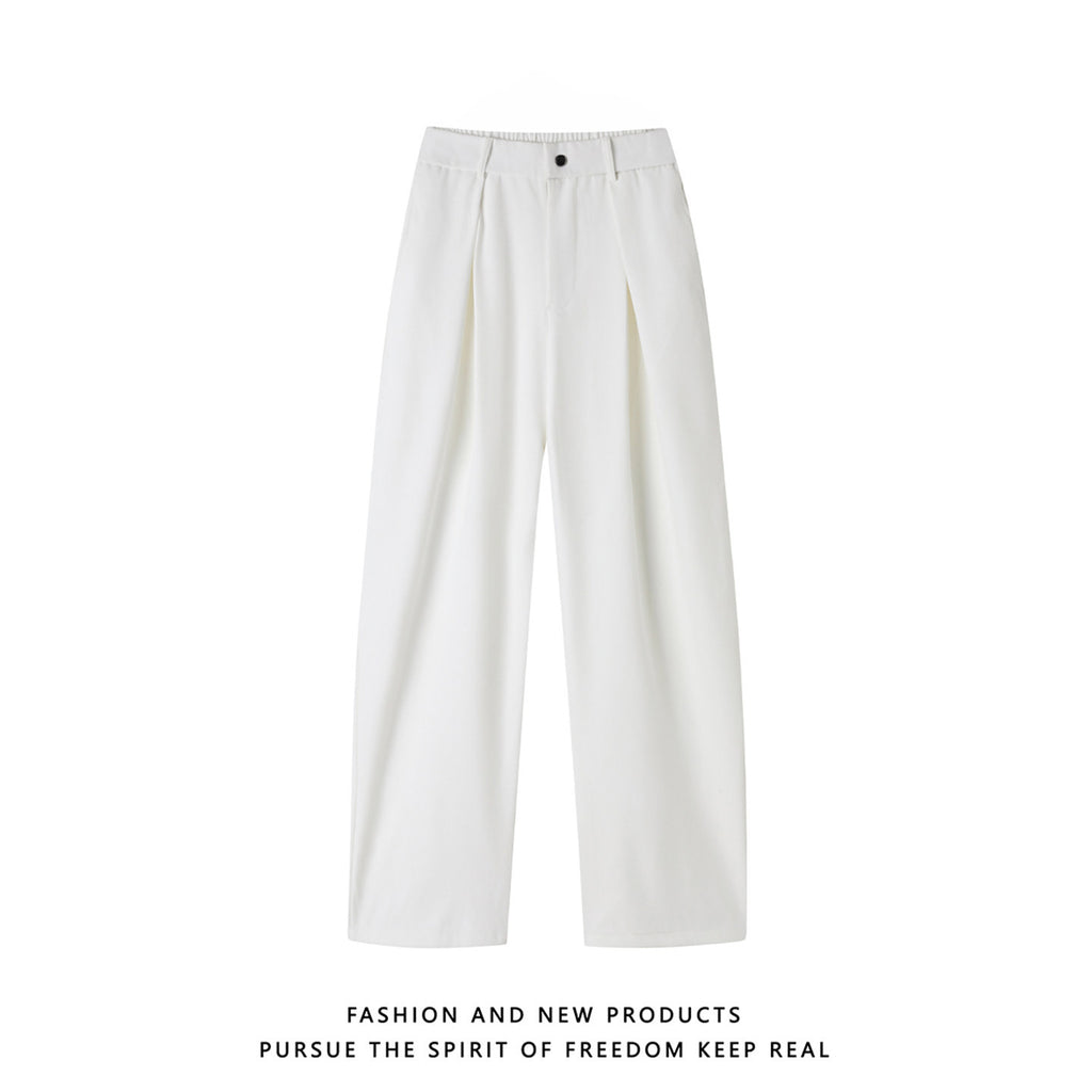 Men's Casual Pleated Trousers with 3D Texture