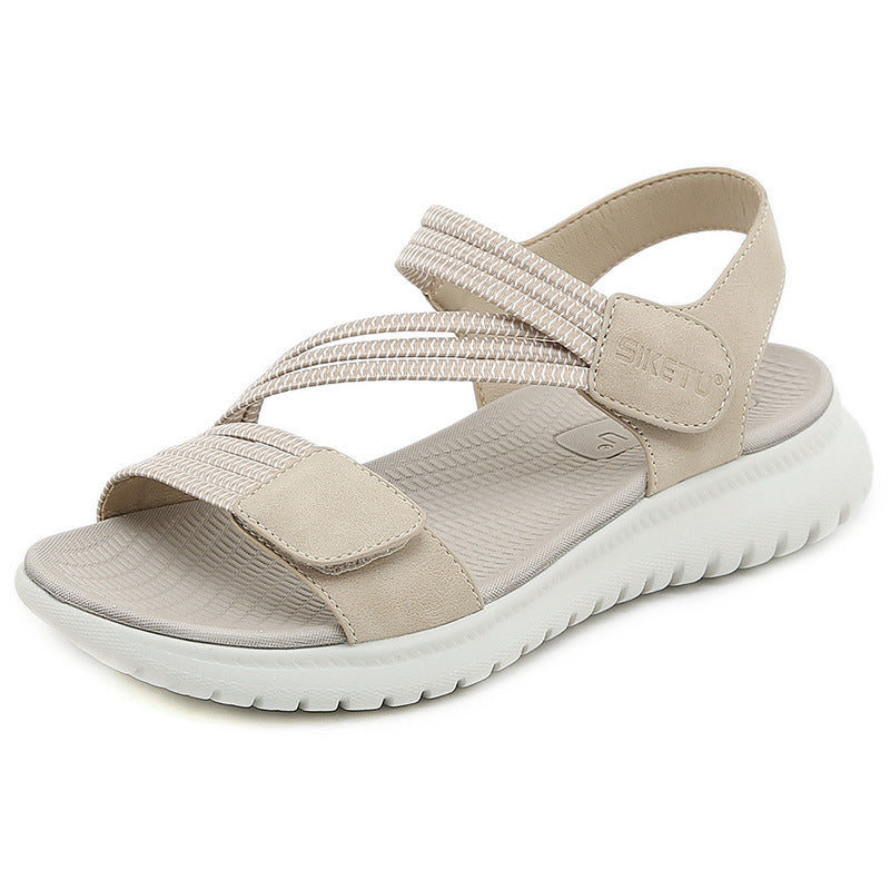 Plus-Size Sporty Elastic Sandals Lightweight Comfort