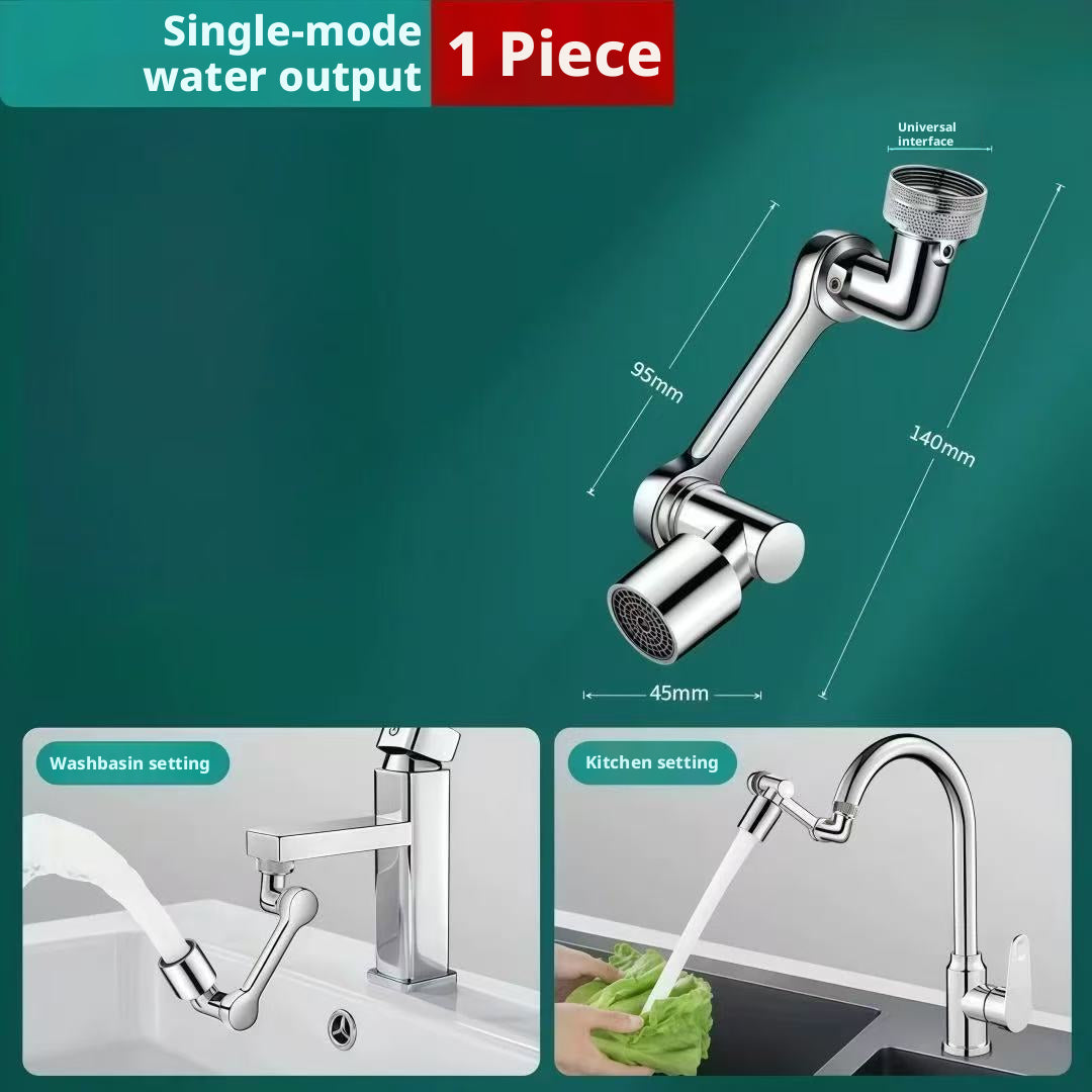 Faucet Extender Spout - Silver 140mm