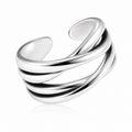 Chunky Twisted Open Adjustable Ring for Women