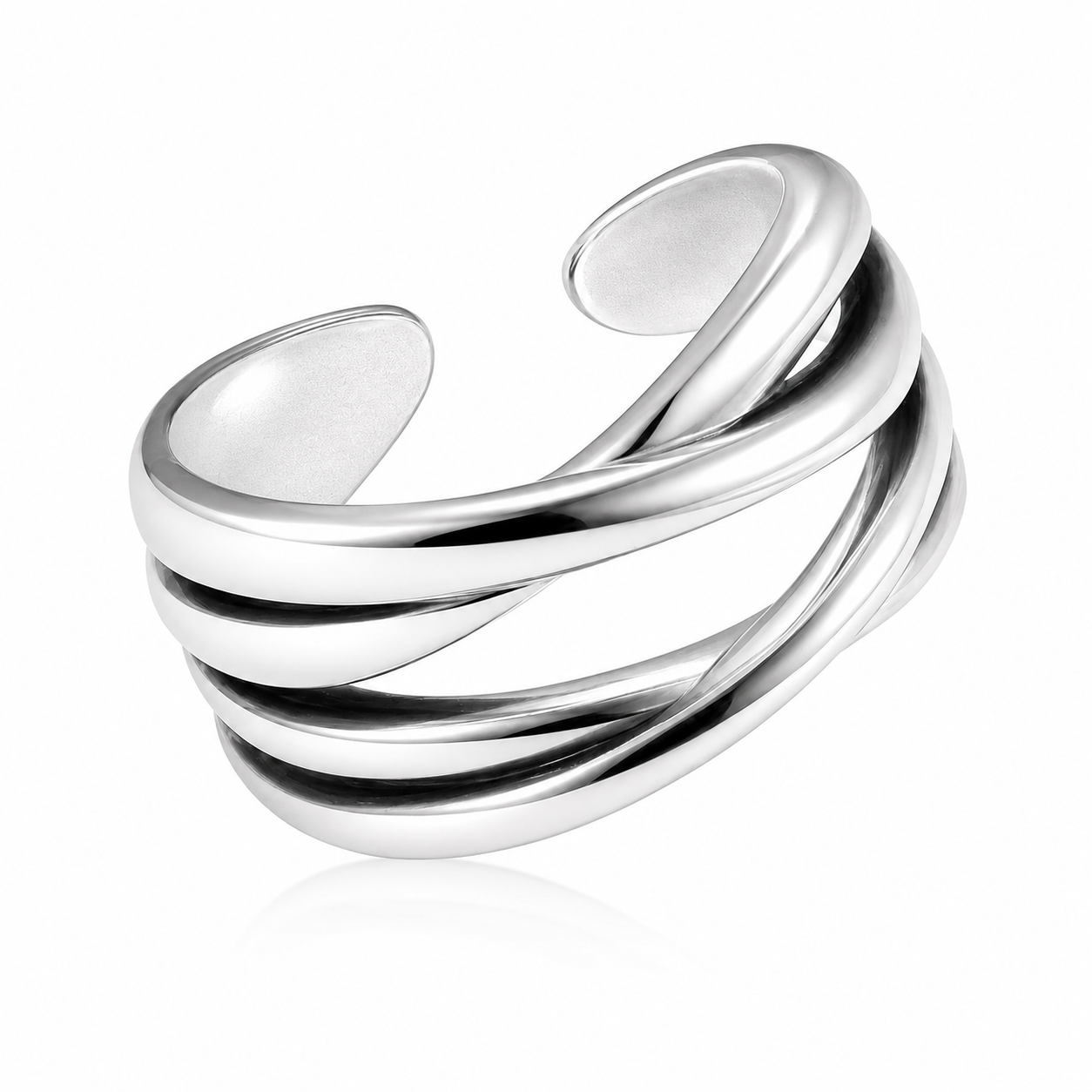 Chunky Twisted Open Adjustable Ring for Women