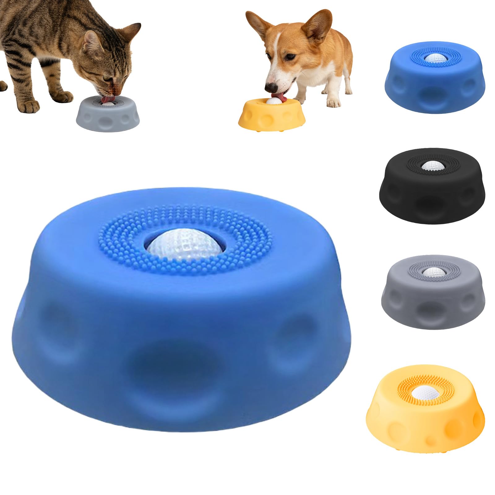Dog Lick Bowl with Rolling Ball Slow Feeder