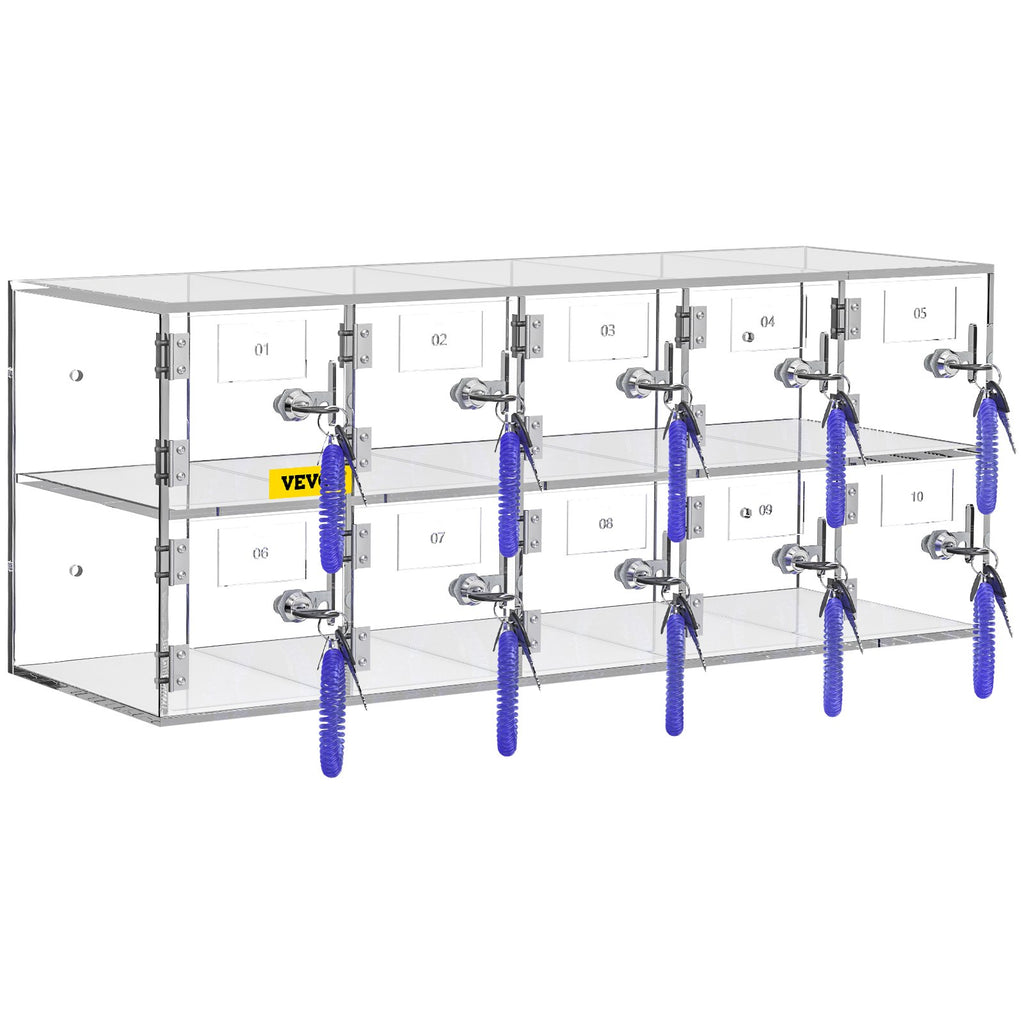 10-Slot Cell Phone Storage Locker Cabinet