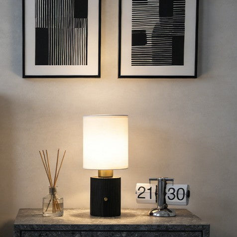 vintage bedside table lamp warm light