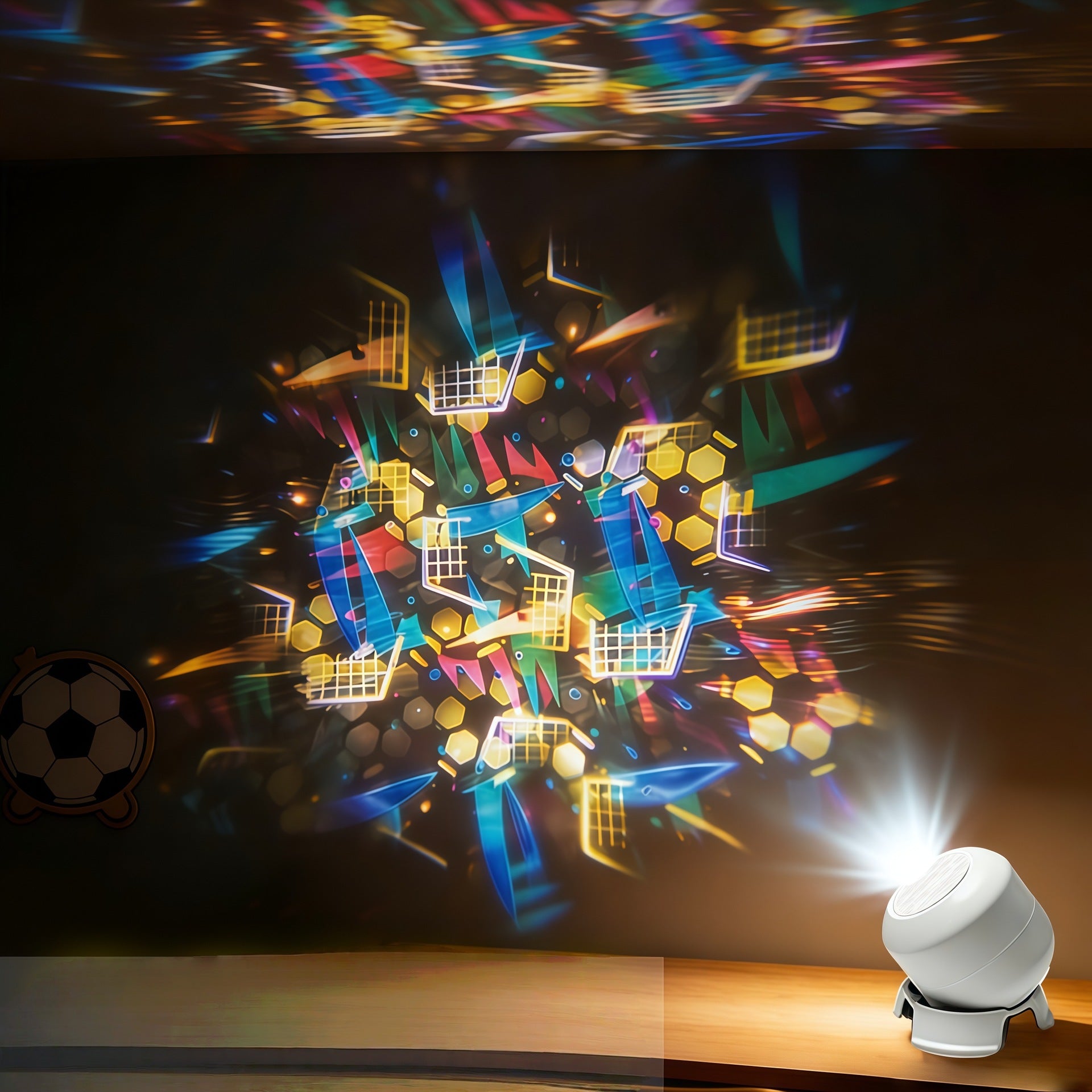 LED Christmas Snowflake Projection Light USB Rechargeable