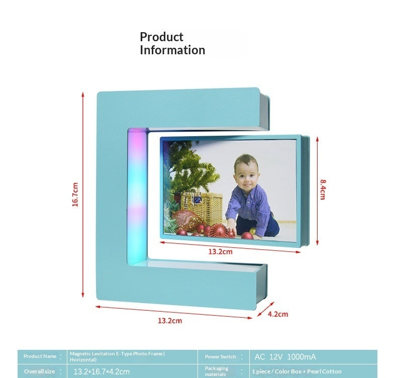 Magnetic Levitation Photo Frame with LED Lights